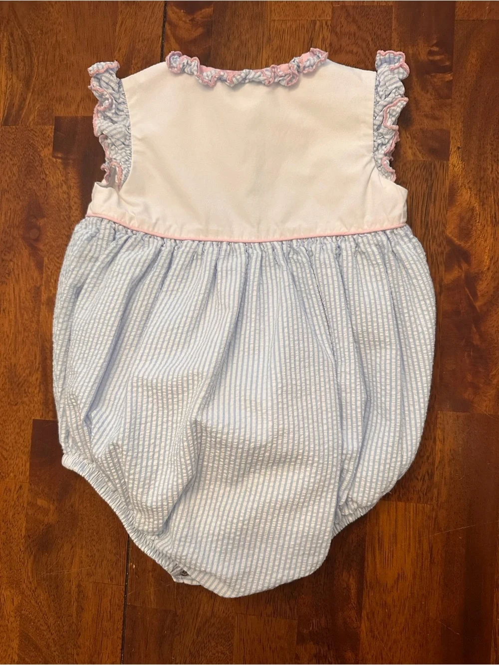 Magic Wand Embroidered Pink & Blue Baby One-Piece Bubble